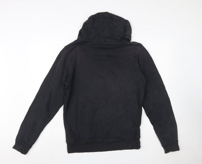 Nike Men's Black Pullover Hoodie Small Logo Fleece Sweatshirt