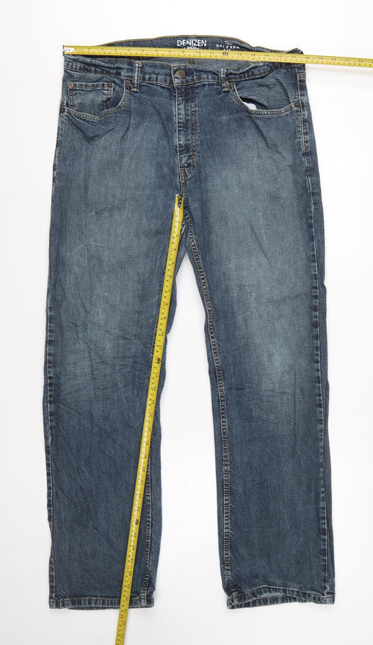 Levi's Denizen 285 Men's Blue Relaxed Fit Straight Jeans W36 L32