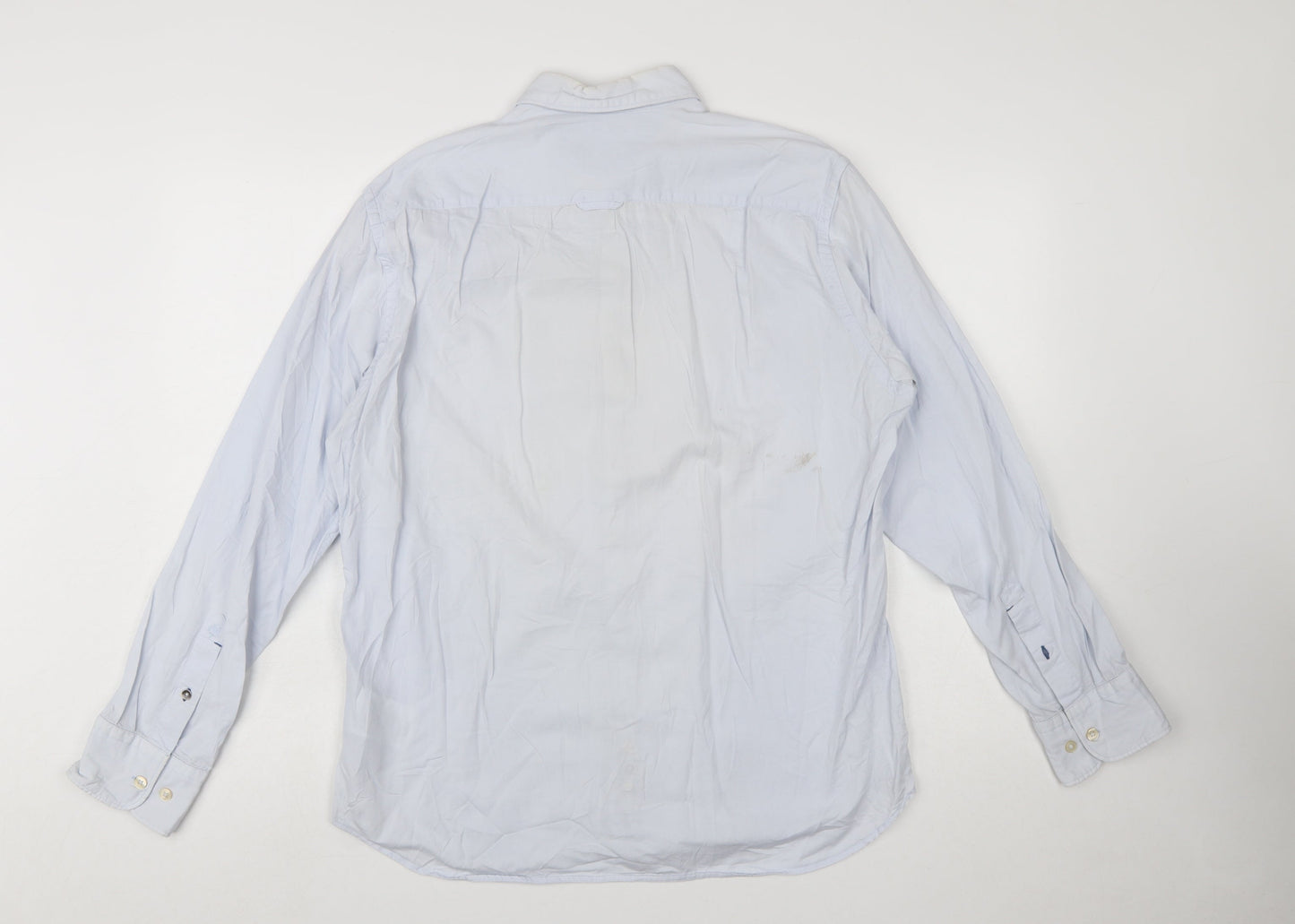 Marc O'Polo Men's Blue Regular Fit Cotton Button-Up Shirt L 41/42
