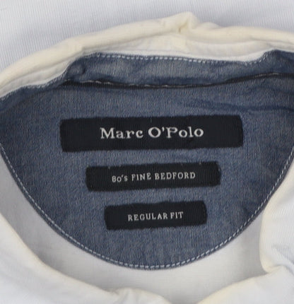 Marc O'Polo Men's Blue Regular Fit Cotton Button-Up Shirt L 41/42