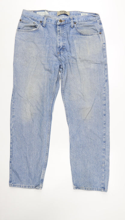 Wrangler Authentics Men's Blue 36x29 Straight Leg Denim Jeans