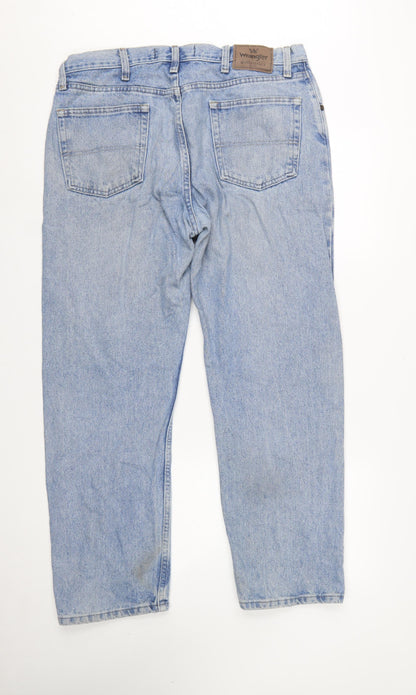 Wrangler Authentics Men's Blue 36x29 Straight Leg Denim Jeans