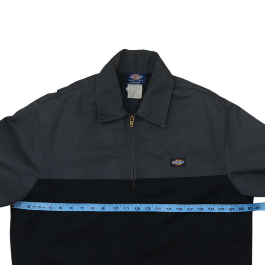 Dickies Men's Black Workwear Jacket Medium Twill Full Zip Cotton Blend