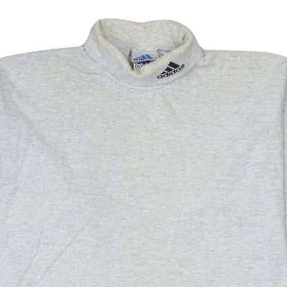 Adidas Men's Grey Roll Neck Long Sleeve Sweatshirt Size S