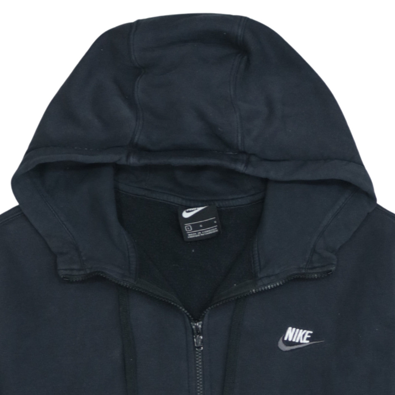 Nike Men's Black Full Zip Hoodie Size L Fleece Sportswear