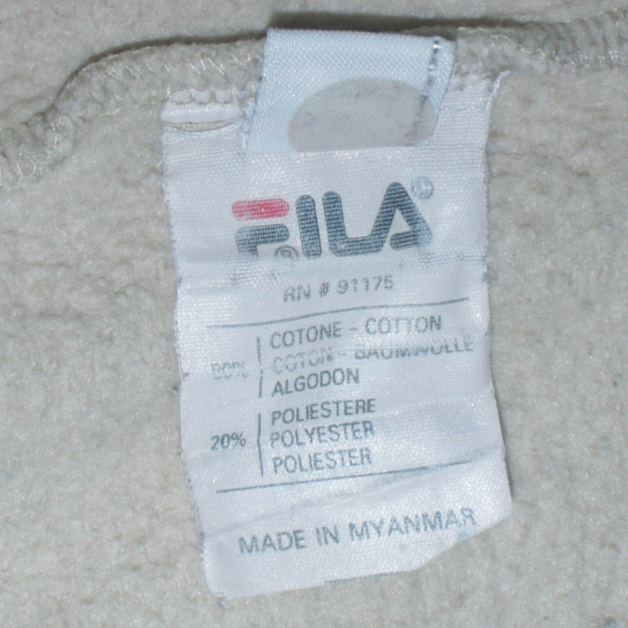 FILA Boys Beige Pullover Hoodie 11-12 Years Logo Fleece Sweatshirt