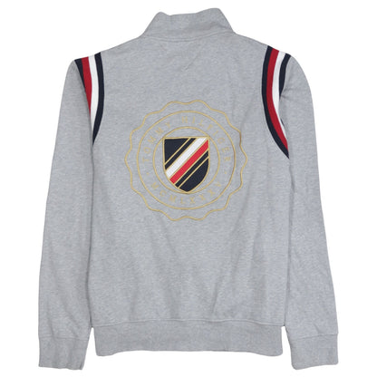Tommy Hilfiger Men's Grey XL Varsity Jacket with Logo Detail