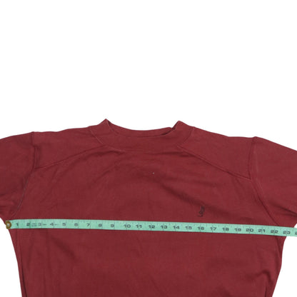 Marlboro Classics Women Red Long Sleeve Cotton T-Shirt Size L