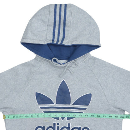 Adidas Mens Grey Pullover Hoodie Size S Sports Logo Sweatshirt