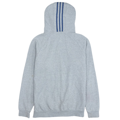Adidas Mens Grey Pullover Hoodie Size S Sports Logo Sweatshirt