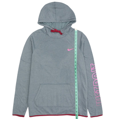 Nike Womens Grey Dri-FIT Pullover Hoodie Size L Long Sleeve