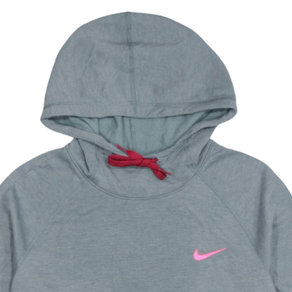 Nike Womens Grey Dri-FIT Pullover Hoodie Size L Long Sleeve
