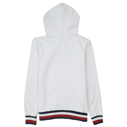 Tommy Hilfiger Womens White XXS Pullover Hoodie with Logo Design