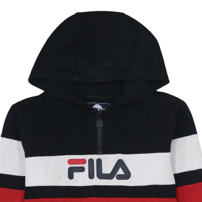 Fila Boys Multicoloured 13-15 Years Pullover Hoodie with Logo and Zip Detail