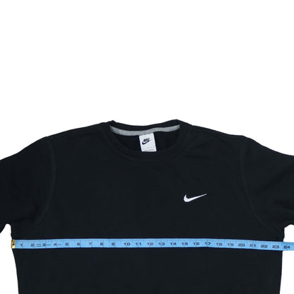 Nike Womens Black Large Pullover Sweatshirt Cotton Blend Logo