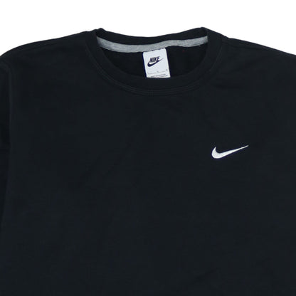 Nike Womens Black Large Pullover Sweatshirt Cotton Blend Logo