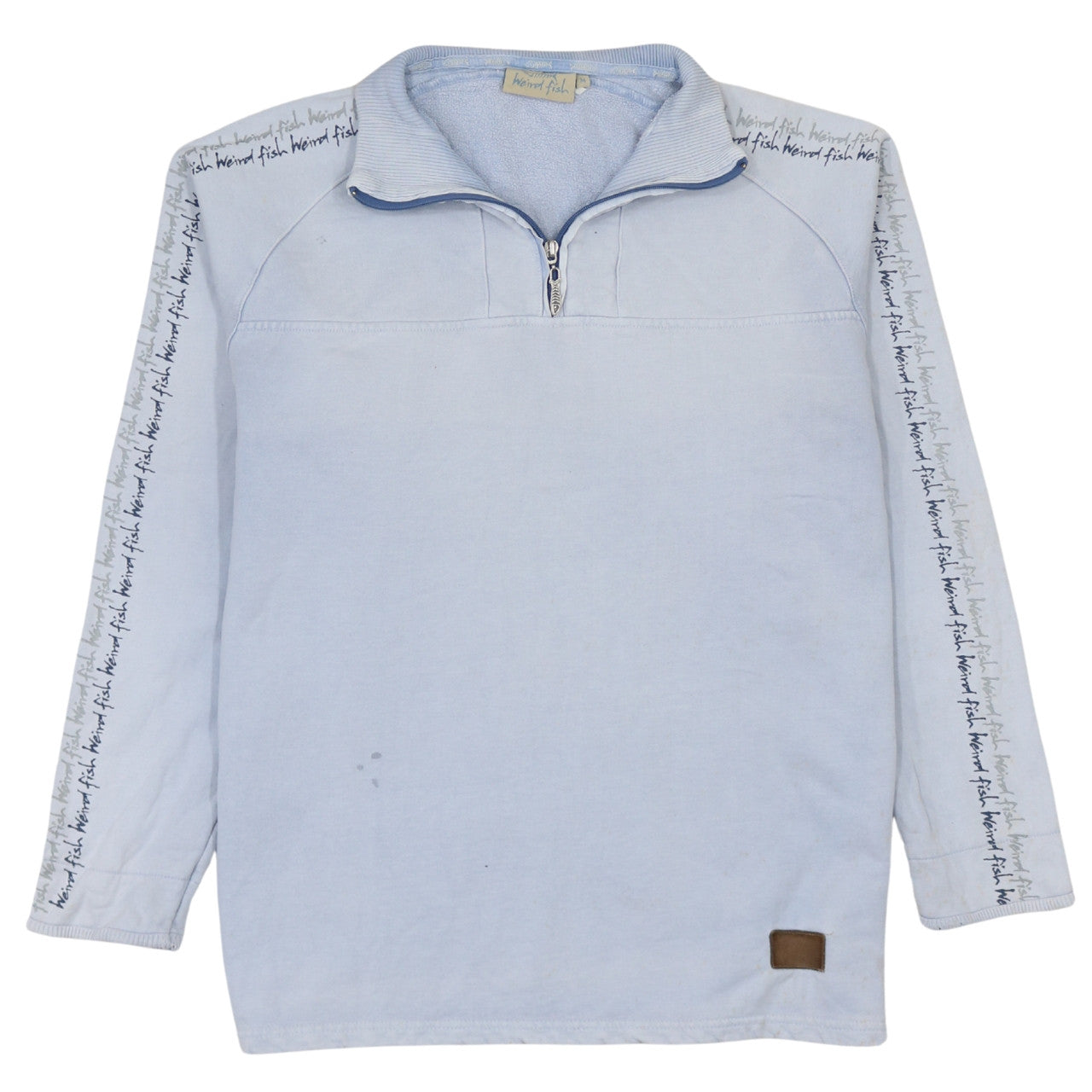 Weird Fish Women Light Blue 1/4 Zip Sweatshirt M