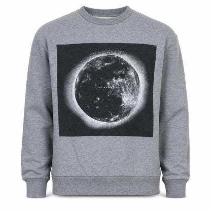 RESERVED Men's Grey Moon Graphic Print Pullover Sweatshirt XS