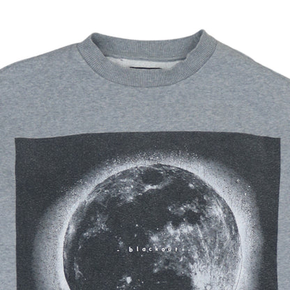 Reserved Men's Grey Moon Graphic Print Pullover Sweatshirt XS