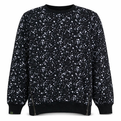 Cropp Men Black Graphic Print Sweatshirt Small Regular Fit Zip