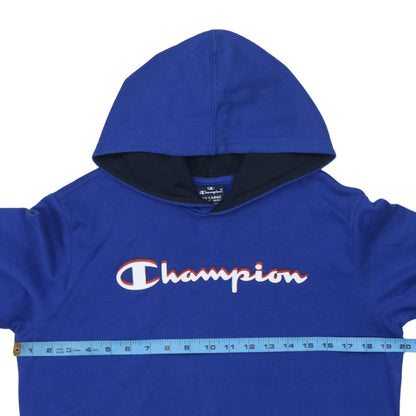 Champion Boys Blue Pullover Hoodie 15-16 Years Logo Fleece Sweatshirt