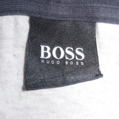 Hugo Boss Men's Grey Full Zip Hoodie 2XL Lightweight Jersey
