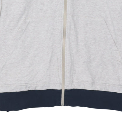 Hugo Boss Men's Grey Full Zip Hoodie 2XL Lightweight Jersey