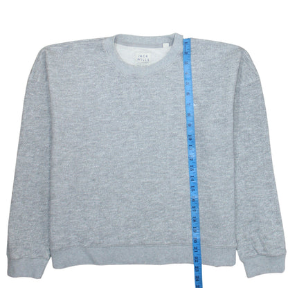 Jack Wills Womens Grey Crew Neck Pullover Sweatshirt UK 12