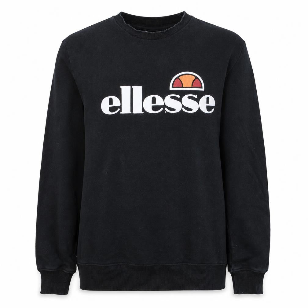 Ellesse Women's Black UK 12 Crew Neck Pullover Sweatshirt