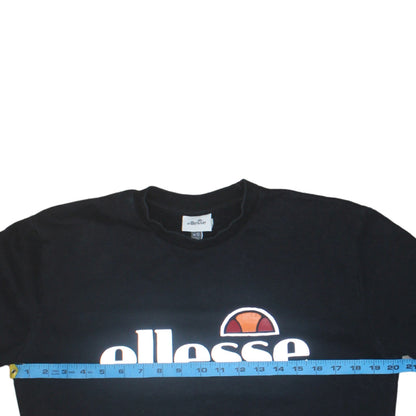 Ellesse Women's Black UK 12 Crew Neck Pullover Sweatshirt