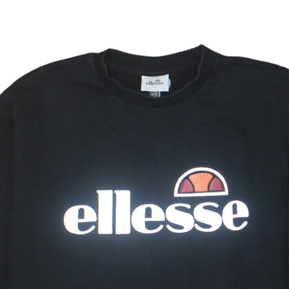 Ellesse Women's Black UK 12 Crew Neck Pullover Sweatshirt