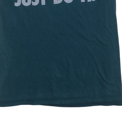 Nike Men's Blue 'Just Do It' Graphic Regular Fit T-Shirt M