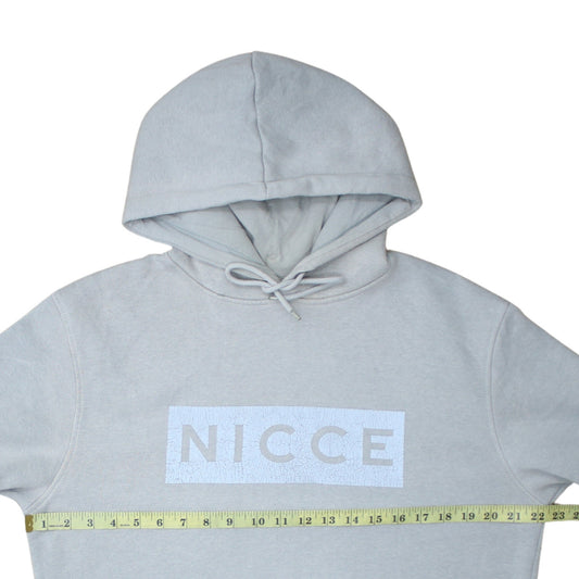 Nicce Men's Grey Pullover Hoodie Medium Classic Fleece Sweatshirt