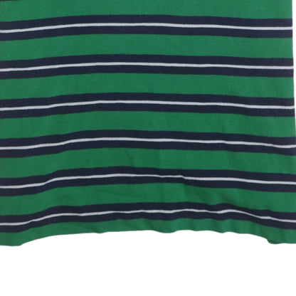 Ralph Lauren Men's Green Striped Cotton Polo Shirt Size M