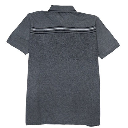 Hugo Boss Men's Grey Striped Polo Shirt Size L Classic Fit