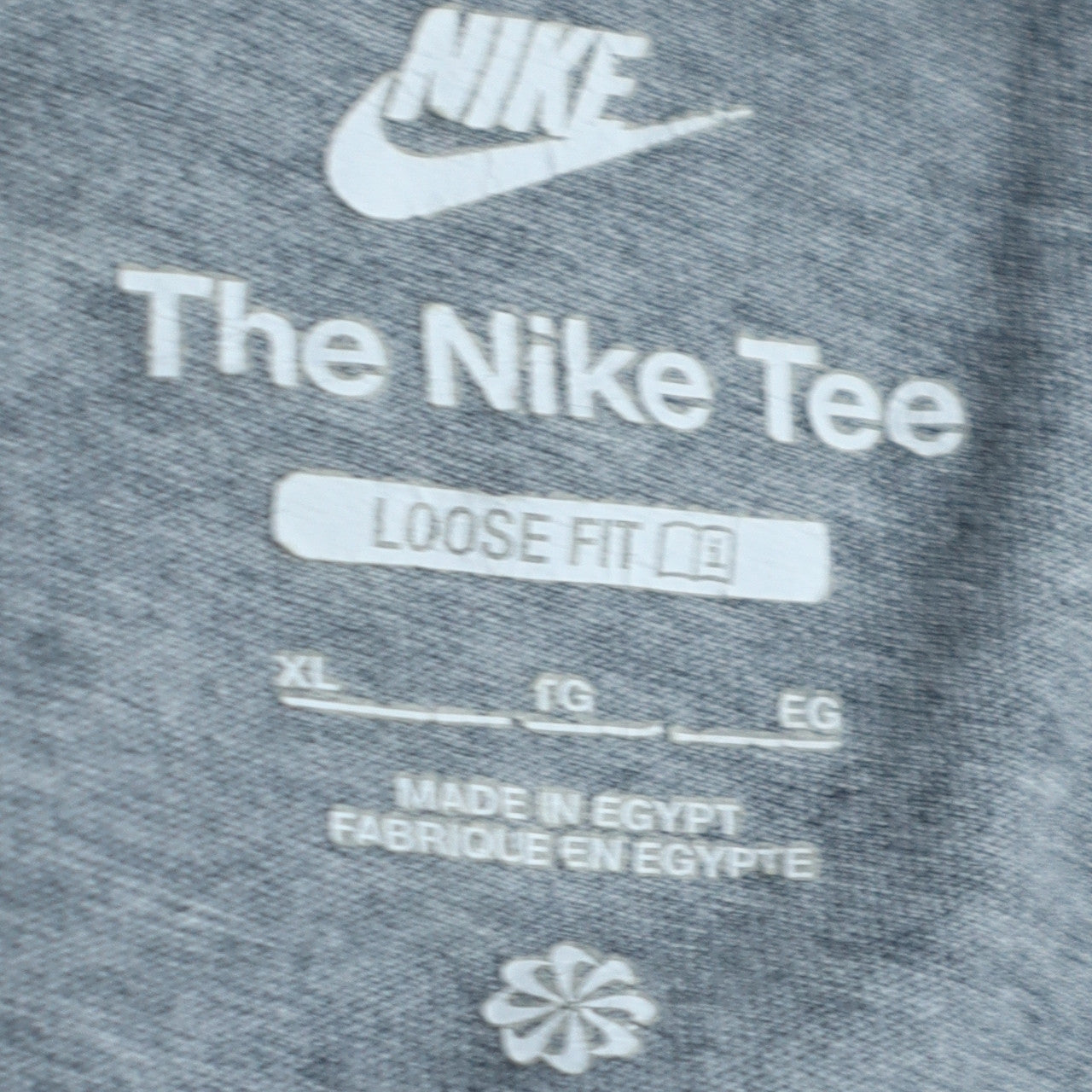 Nike Men's Grey Loose Fit Crew Neck T-Shirt XL Cotton Blend