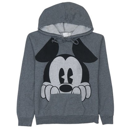 Disney Women's Grey Pullover Hoodie Small Mickey Mouse Graphic