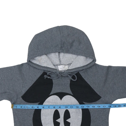 Disney Women's Grey Pullover Hoodie Small Mickey Mouse Graphic