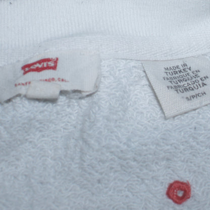 Levi's Womens White Letter Print Pullover Sweatshirt Size S