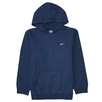 Nike Boys Blue Pullover Hoodie L 13 Years Fleece Logo Regular Fit