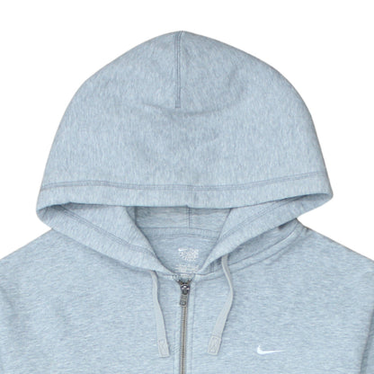 Nike Men Grey Full Zip Hoodie L Regular Fit Sports Fleece