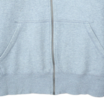 Nike Men Grey Full Zip Hoodie L Regular Fit Sports Fleece