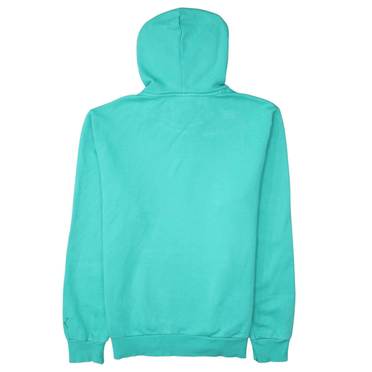 Puma Women's Green Purple Logo Pullover Hoodie Size M