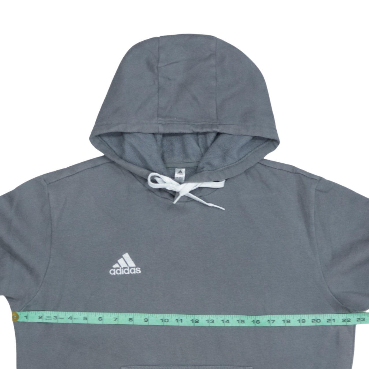 Adidas Mens Grey Pullover Hoodie L Regular Fit Fleece Sportswear