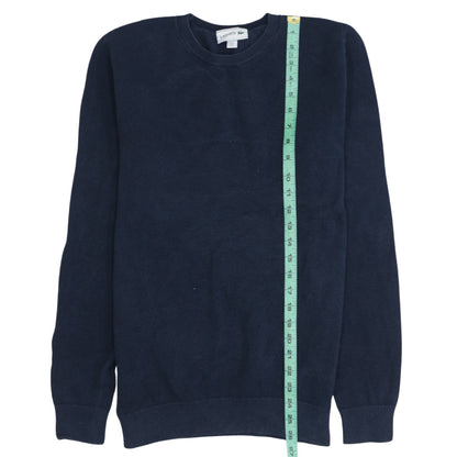 Lacoste Men's Blue Cotton Crew Neck Pullover Jumper Size S