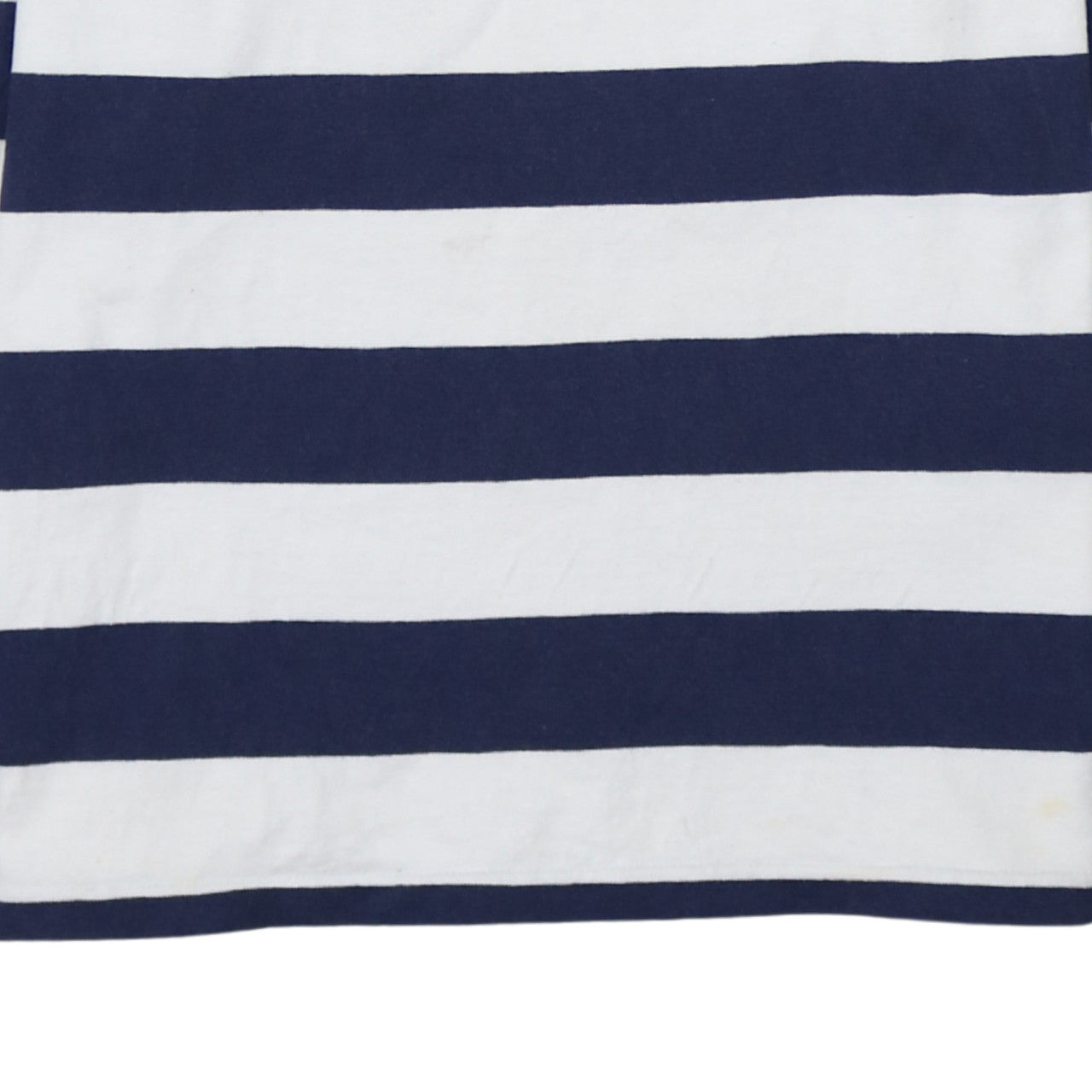 Ralph Lauren Men's Blue White Striped Long Sleeve Polo Shirt M