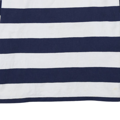 Ralph Lauren Men's Blue White Striped Long Sleeve Polo Shirt M