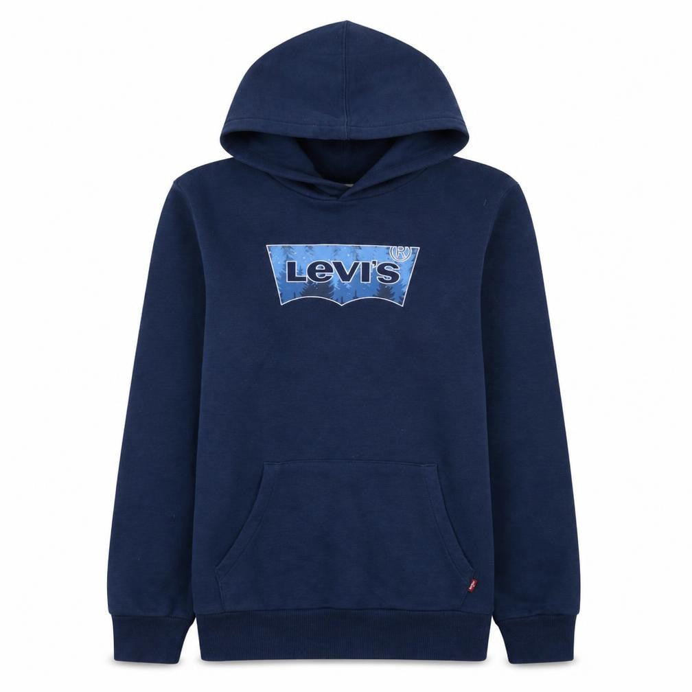Levi's Boys Blue Pullover Hoodie 16 Years Graphic Logo Cotton Blend
