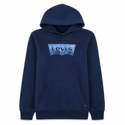 Levi's Boys Blue Pullover Hoodie 16 Years Graphic Logo Cotton Blend