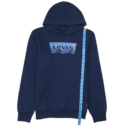 Levi's Boys Blue Pullover Hoodie 16 Years Graphic Logo Cotton Blend